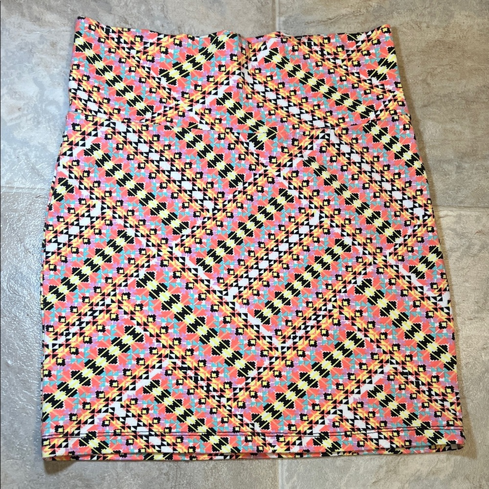 Charlotte Russe Multicolor Geometric Pencil Skirt